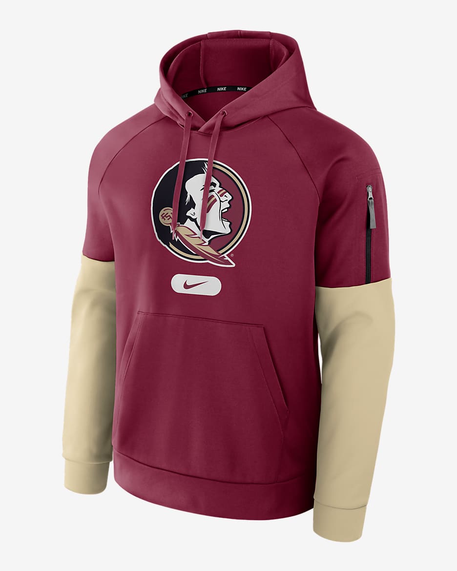 Florida State Seminoles Fitness Men s Nike Therma College Pullover Hoodie